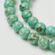 Turquoise and Shell composite beads 8 mm. 1 thread