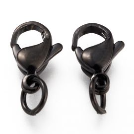 Verschlusskarabiner aus Edelstahl 304 mit Ring 11x7x3 mm. 4 Stück