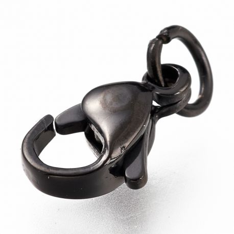 Verschlusskarabiner aus Edelstahl 304 mit Ring 11x7x3 mm. 4 Stück