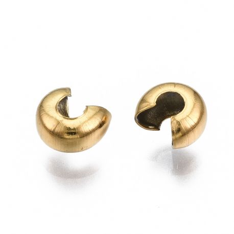 Stainless steel 304 press bubble 4x3 mm. 6 pcs