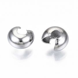 Nerūdijančio plieno 304 spaustuko paslėpėjas 6x5,8 mm. 10 vnt