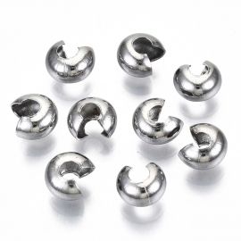 Nerūsējošā tērauda 304 preses burbulis 5x4 mm. 10 gab