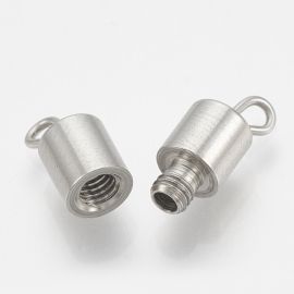 Stainless steel 304 screw clasp 18x17x5 mm. 1 pc