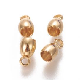 Nerūsējošā tērauda 201 apdares detaļa 8x4,5mm. 2 gab