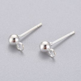 Stainless steel 304 earring hooks 15x7x4 mm. 2 pairs