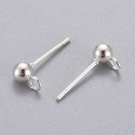 Stainless steel 304 earring hooks 15x7x4 mm. 2 pairs