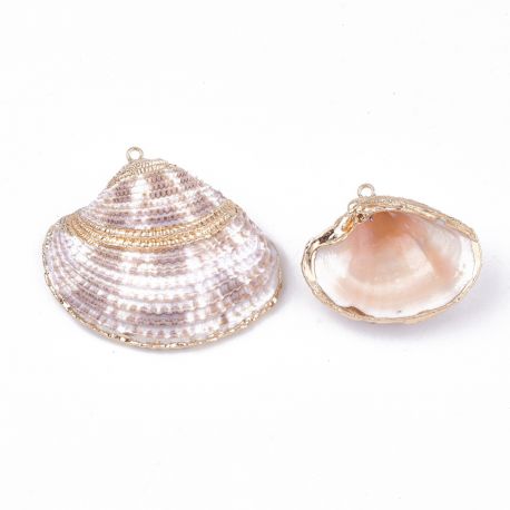 Shell pendant 48-34x41-29x11-7 mm. 1 pc