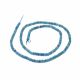 Stone beads - Natural Apatite beads. Blue-colored washers, partially transparent, size 3x15 mm, 1 thread