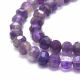 Stone beads - Natural Amethyst beads. Rondelle colored round partially transparent size 4x3 mm 1 thread