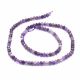 Natürliche Amethystperlen 4x3 mm. 1 Faden