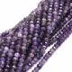 Natürliche Amethystperlen 4x3 mm. 1 Faden