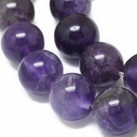 Dabīgā ametista krelles 8 mm. 1 pavediens