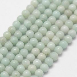 Natural Amazonite beads 3 mm. 1 thread