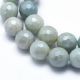 Stone beads - Natural Amazonite beads. Greenish-white-yellow color round ribbed cover size