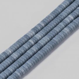 Stone beads - Agate beads. Gray-bluish rondel size 4x1 mm 1 strand