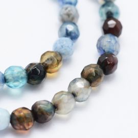 Natural Agate beads 4 mm. 1 thread
