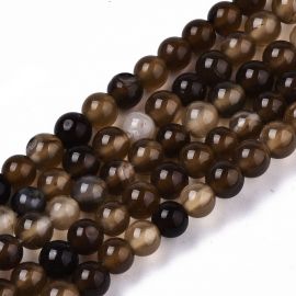 Looduslikud ahhaathelmed 4 mm. 1 niit