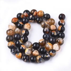 Natural Agate beads 8 mm. 1 thread