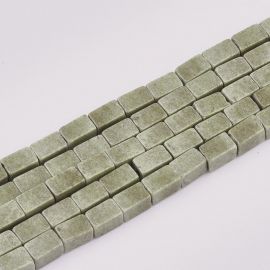 Каменные бусины - бусины из натурального агата. Коричневато-серый прямоугольник размером 4-3х2х2 мм 1 нить