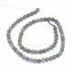 Stone beads - Natural Labradorite beads grade A. Light gray color with blue glitter round size s
