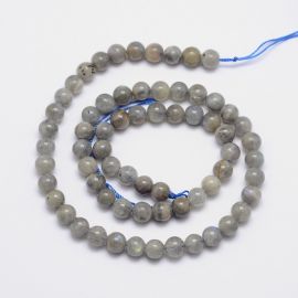 Natural Labradorite beads 6 mm. 1 thread