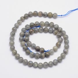 Natūralūs Labradorito karoliukai 6 mm. 1 gija