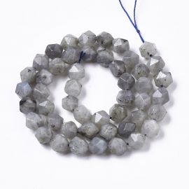 Natural Labradorite beads 8-7 mm. 1 thread