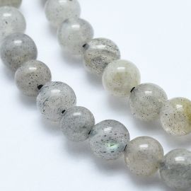 Natural Labradorite beads 6 mm. 1 thread