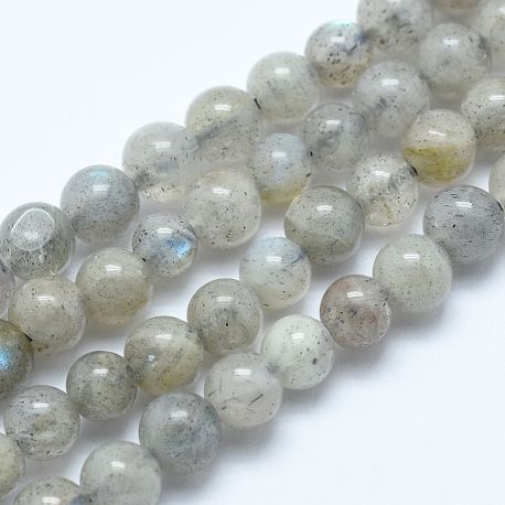 Dabīgās labradorīta krelles 6 mm. 1 pavediens