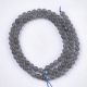 Stone beads - Natural Labradorite beads grade AB+. Dark gray color with blue gloss round parts