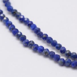 Natural Lapis Lazuli beads 2 mm. 1 thread