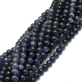 Natürliche Jolita-Perlen 6 mm. 1 Faden