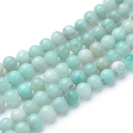 Stone beads - Natural Amazonite beads. Blue-green round size 4 mm 1 thread
