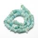 Natural Amazonite chip 14-4x12-4 mm. 1 thread