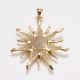 Accessories for jewelry - Brass pendant "Sun" with Zircon eyes. Gold eyelet ska size 36x34x55 mm 1 pc