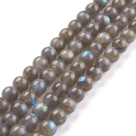 Natural Labradorite beads grade AA 6 mm. 1 thread