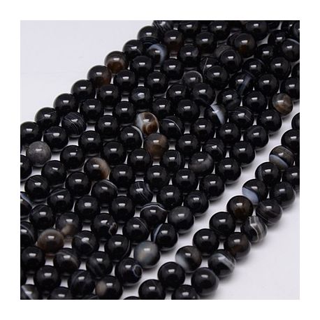 Agate beads 8 mm. 1 thread