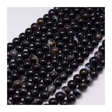 Agato karoliukai 8 mm. 1 gija