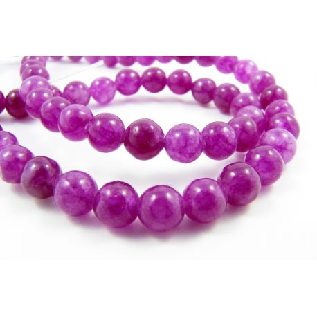 Jade beads purple ,round shape 6 mm