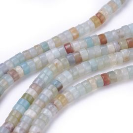 Natural Amazonite beads 4x2 mm. 10 pcs