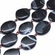 Natural Agate beads 42-38x30-28x8-6 mm. 1 pc