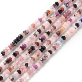 Citas krelles - Stikla krelles. Dzeltenas rievotas paplāksnes izmērs 8x6 mm ~70 gab 1 maiss