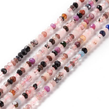 Other beads - Glass beads. Yellow ribbed washers size 8x6 mm ~70 pcs 1 bag