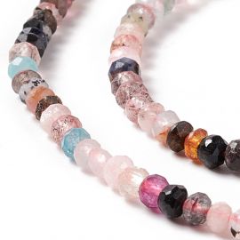 Mix of natural stones 3x2 mm. 1 thread