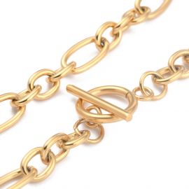 Stainless steel 304 chain with clasp, thickness ~7 mm. 1 pc