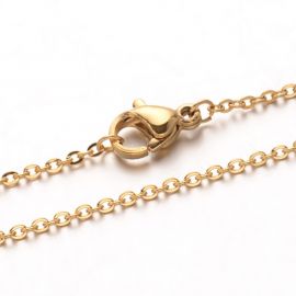 Stainless steel 304 chain with clasp, thickness ~1 mm. 1 pc