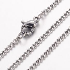 Stainless steel 304 chain with clasp, thickness ~2 mm. 1 pc