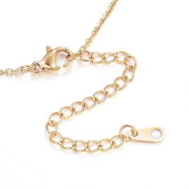 Stainless steel 304 chain with clasp and extension chain thickness ~2mm. 1 pc