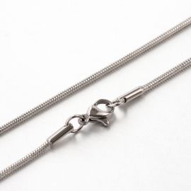 Stainless steel 316 chain with clasp, thickness ~1.4 mm. 1 pc