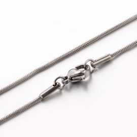 Stainless steel 304 chain with clasp, thickness ~1.2 mm. 1 pc